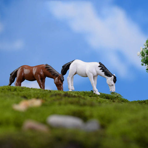 Terrariums Resin Horse Figurine