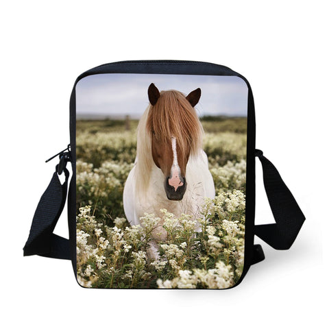 Horse Print Messenger Bag