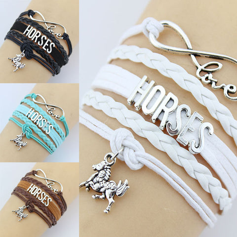 Retro Horse Braided Bracelets