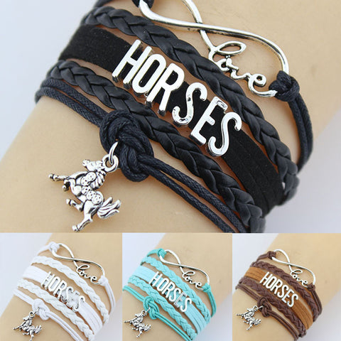 Retro Horse Braided Bracelets