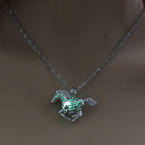 Luminous Horse Necklace