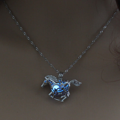 Luminous Horse Necklace