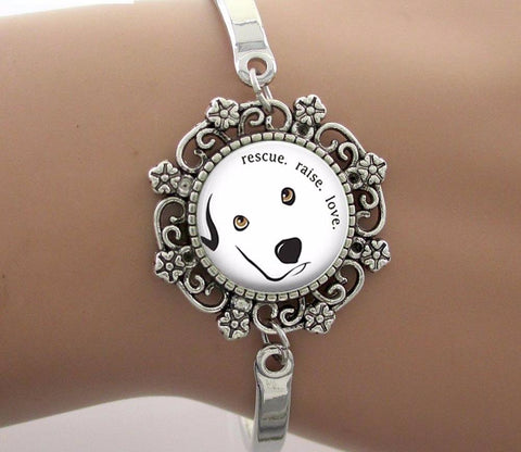 White Horse Glass Bracelet