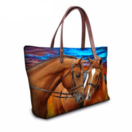 Lovely Horse Portable Tote Purse