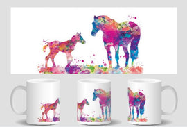 Dad and Son Horse Heat Changing Color Mug