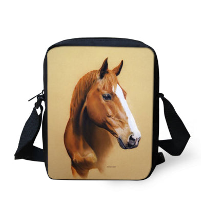 Horse Printed Crossbody Book Bags