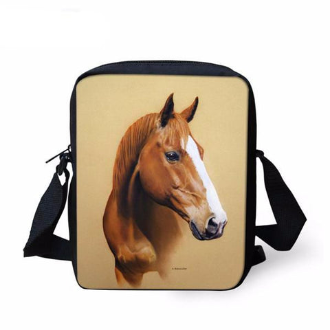 3D Horse Men Messenger Bag