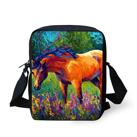 Horse Print Messenger Bag