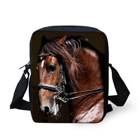 Horse Printed Crossbody Book Bags