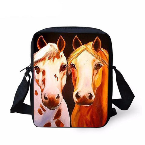 3D Horse Men Messenger Bag