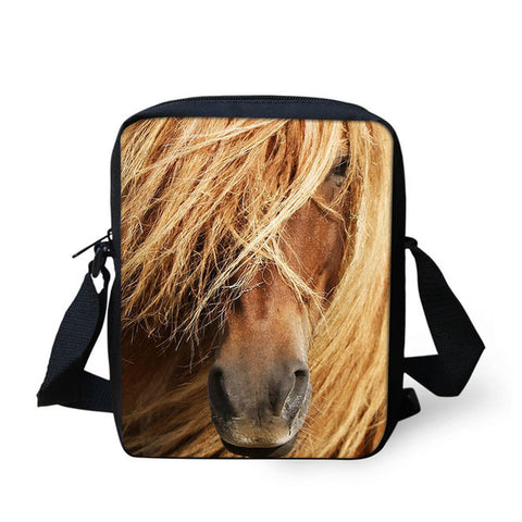 Horse Print Messenger Bag