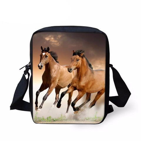 3D Horse Men Messenger Bag