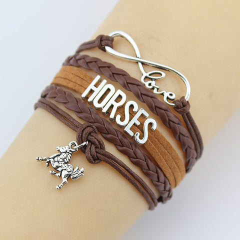 Retro Horse Braided Bracelets