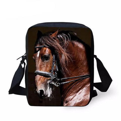 3D Horse Men Messenger Bag