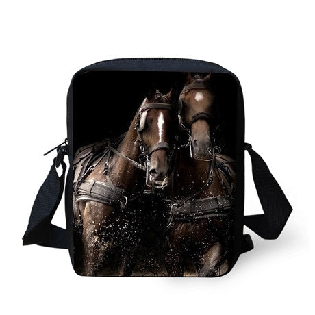 Horse Print Messenger Bag