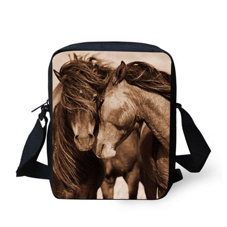 Horse Print Messenger Bag