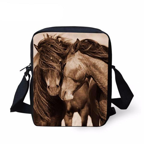 3D Horse Men Messenger Bag