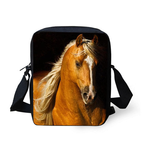 Horse Print Messenger Bag