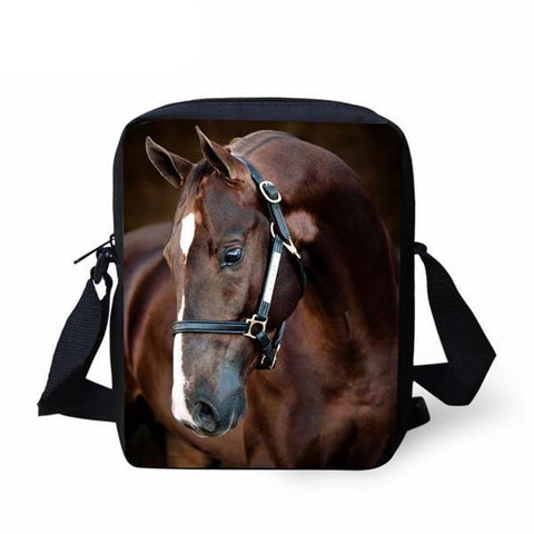 3D Horse Men Messenger Bag