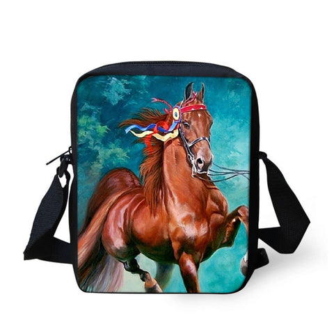 Horse Printed Crossbody Book Bags