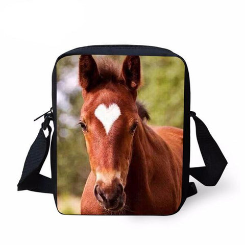 3D Horse Men Messenger Bag