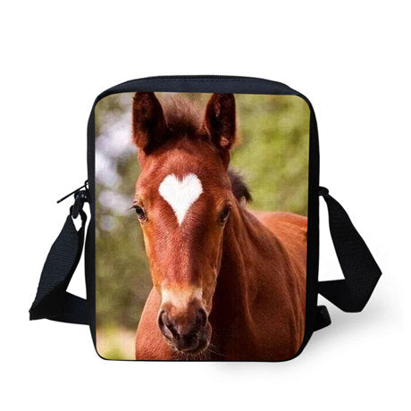 Horse Print Messenger Bag