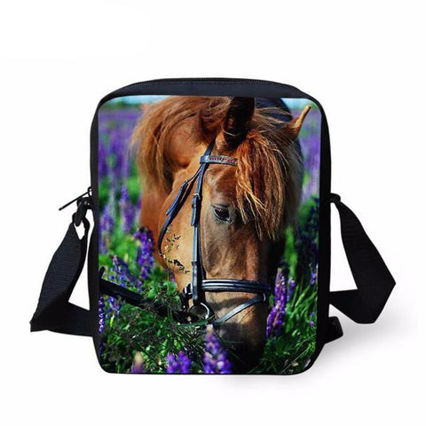 3D Horse Men Messenger Bag