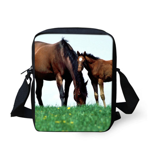 3D Horse Men Messenger Bag