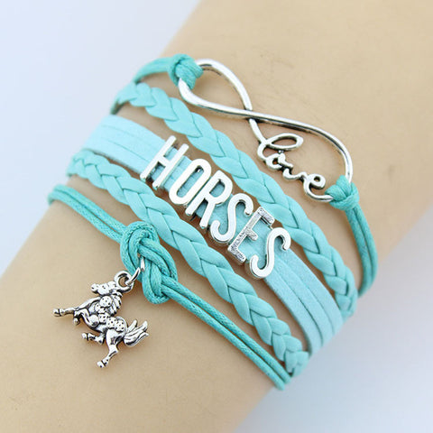 Retro Horse Braided Bracelets