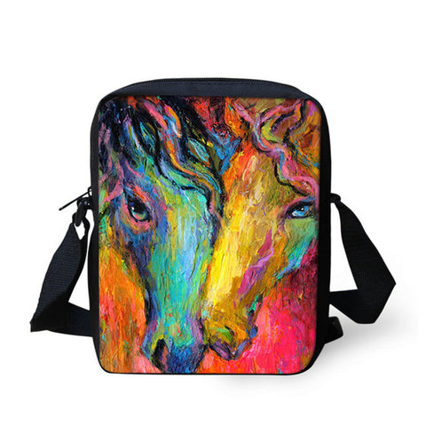 Horse Print Messenger Bag