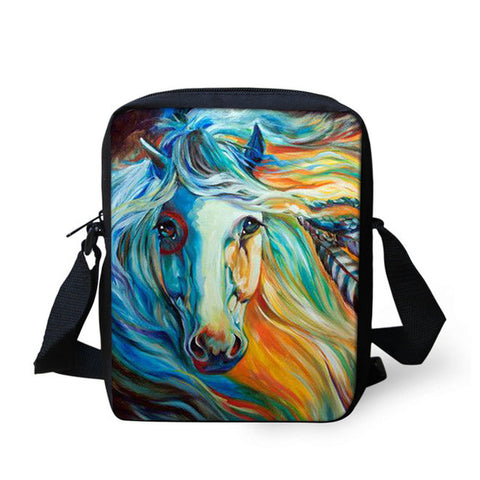 Horse Print Messenger Bag