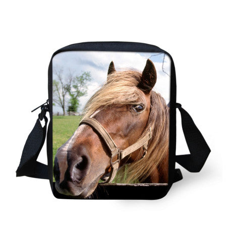 3D Horse Men Messenger Bag