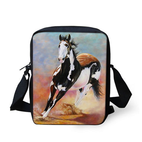 3D Horse Men Messenger Bag