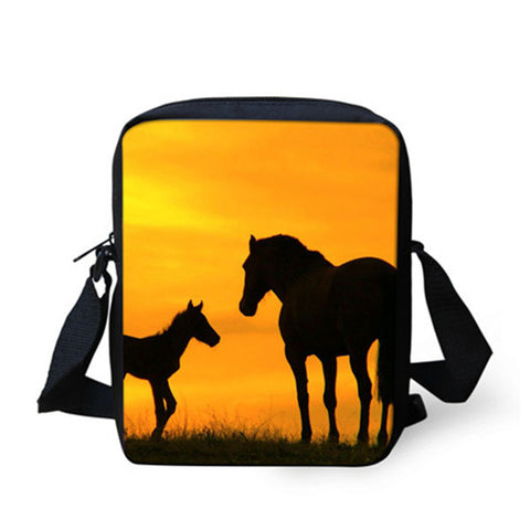 3D Horse Men Messenger Bag