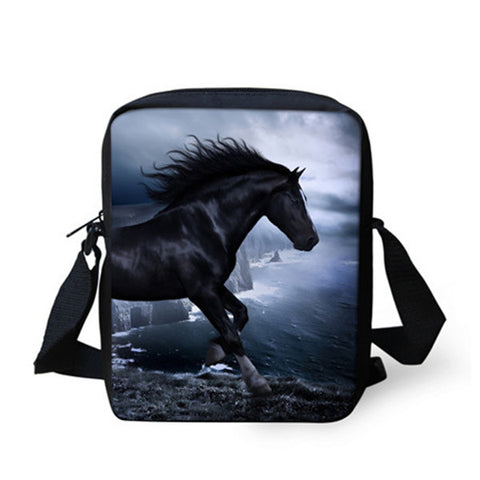3D Horse Men Messenger Bag