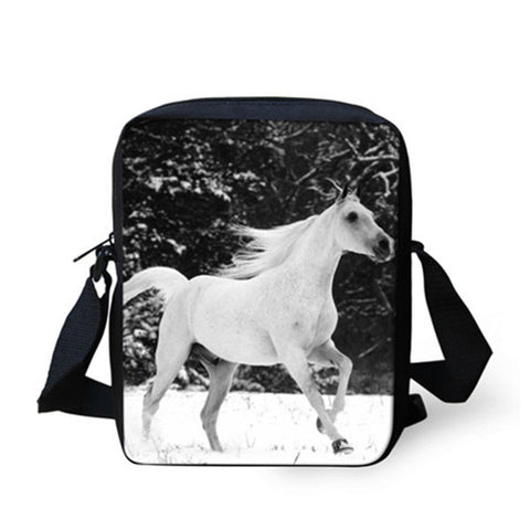 3D Horse Men Messenger Bag