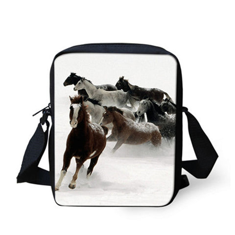 3D Horse Men Messenger Bag