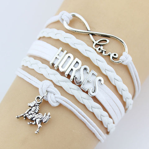 Retro Horse Braided Bracelets