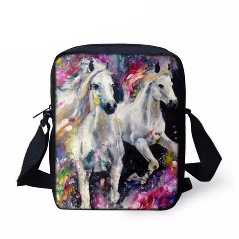 Horse Printed Crossbody Book Bags