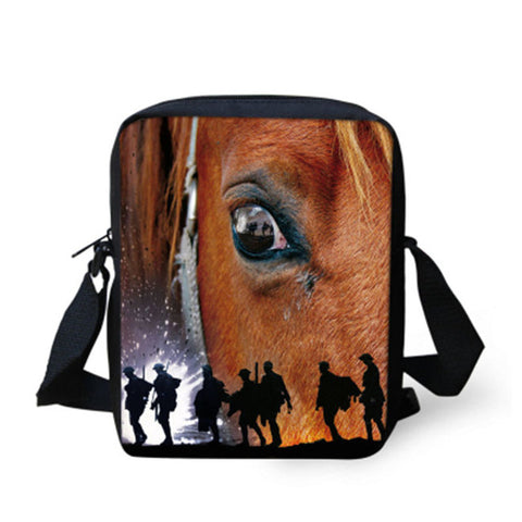 Horse Print Messenger Bag