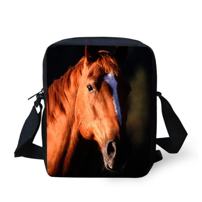 Horse Printed Crossbody Book Bags