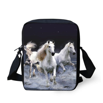 Horse Printed Crossbody Book Bags