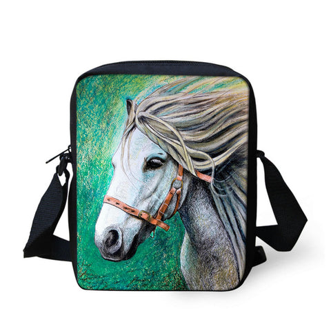 Horse Printed Crossbody Book Bags